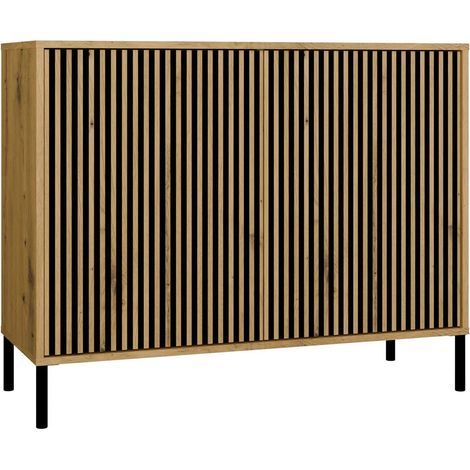 KAMARO - Credenza con 2 ante e 4 ripiani - rovere artigianale (1/5)