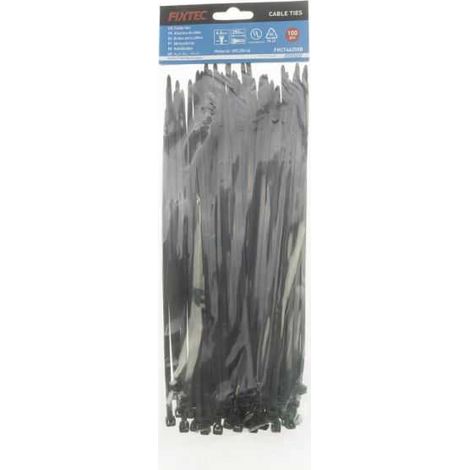 Lot de 100 attache-câble noire 4,6 x 250 mm - Fixtec (1/3)