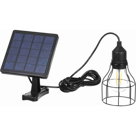 Eosnow Lampada a sospensione ad energia solare, lampada da esterno E27, luce sensibile, resistenza all'acqua IP65, per giardino, cortile, patio, balcone, paesaggio (1/5)