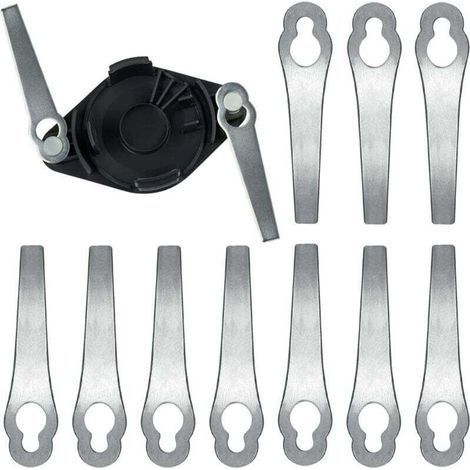 Lawn Mower Blades, Pack of 10 Metal Replacement Blades, Suitable for Lawn Mowers, String Trimmers, etc. (1/4)