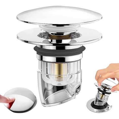 1 pièces Bouchon Evier Filtre, Bouchon evier en Acier Inoxydable, Evier Cuisine Bouchon, Filtre de Lavabo de Salle de Bain, Convient pour Cuisine, Salle de Bains,lavabo,Baignoire(diamètre 34 à 40mm) (1/5)