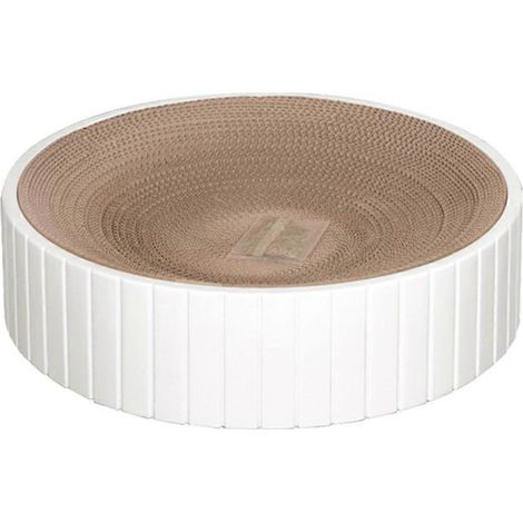Griffoir ovale pour chat, salon multifonctionnel favorisant l'exercice sain des griffes, conception respirante adaptée aux petits chats et aux races variées. (1/4)