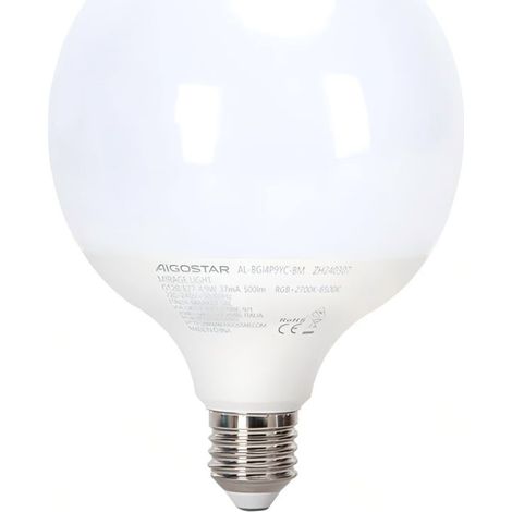 Ampoule intelligente Bluetooth Mesh Aigostar G120 E27 4.9W RGB+CCT, lumière d'ambiance avec télécommande (1/3)