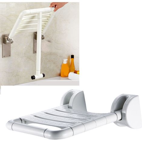 Siège de douche pliable mural, gain de place, antidérapant et sécuritaire, banc de douche mural pour salle de bain pour personnes âgées (1/5)