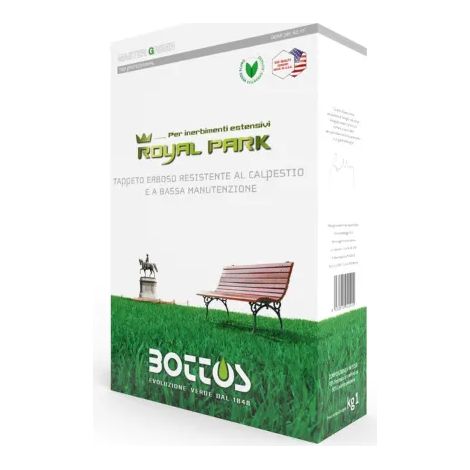 Tappeto erboso Royal Park Bottos 1kg resistente al calpestio bassa manutenzione