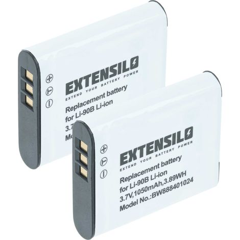 EXTENSILO 2x Akku kompatibel mit OM System Tough TG-7 Kamera (1050 mAh, 3,7 V, Li-Ion) (1/5)