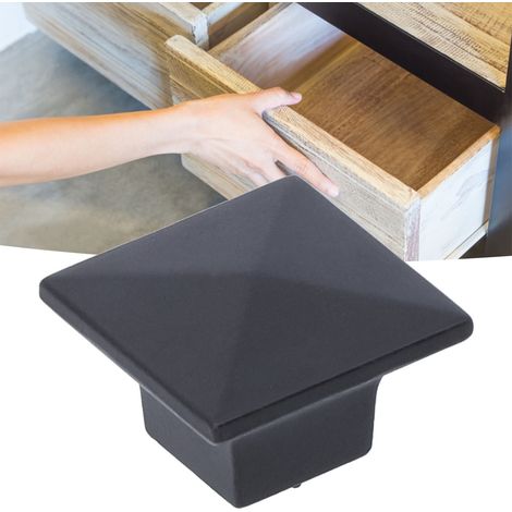Tirador negro para armarios y cómodas, pomo individual de aleación de zinc para armarios, muebles y accesorios para el hogar, material robusto, larga vida útil, diseño minimalista, fácil instalación,  (1/5)