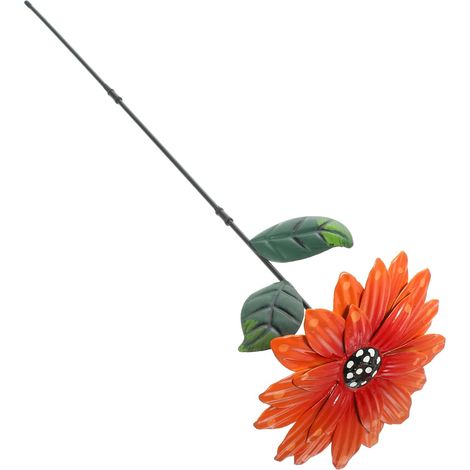 4pièces Piquets De Jardin Fer Décoratifs pour Fleurs Accessoires De Jardin Printaniers Décoration Extérieure Colorée Longue Durée Faciles à Installer (1/5)