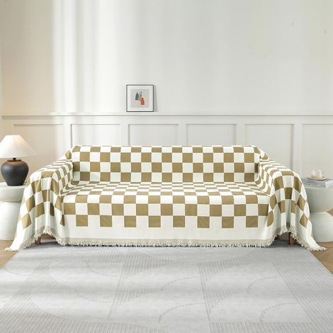 Couvre Canapé, 180x340 CM, Jeté De Canapé Grande Taille, Kaki (1/5)