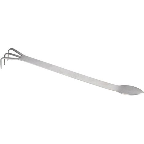 Outil de Jardinage 2 en 1 Râteau Grattoir en Acier Inoxydable pour Bonsaï -KZQ