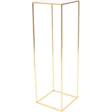 29 x 29 x 80 cm - Metallo - Grande vaso per fiori - Supporto per piante - Per feste di anniversario di matrimonio - Oro - Adatto per fiori e fiori artificiali (31 x 31 x 100 cm)