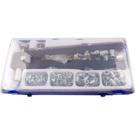 86 pcs Pince Ecrou a Riveter Pistolet à Écrou avec 5 mandrins M3 M4 M5 M6 M8 Kit de Pince à Riveter Kit de Écrou Riveteuse Rivet Nutsert Gun Outil de Pince à Riveter Insert Fileté