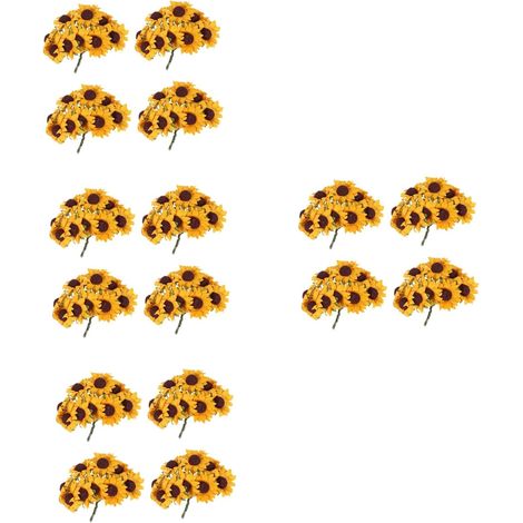 400pièces Fleurs Artificielles Tournesols Orange pour Décoration De Mariage Et Bouquet Éclatant pour Fêtes Et Ambiance Maison (1/5)