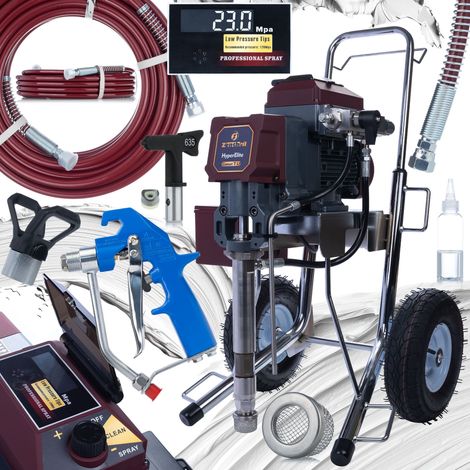 Zenthril Comet T LP Farbspritzgerät – 3500 W, 25 MPa, 5 L/min, 0,039" Düse Hydrodynamisch, BrushlessMotor, ZenControl, Voice Assist Für Farbe & Spachtel HyperElite-Serie