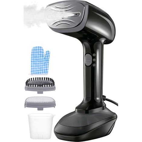 Défroisseur vapeur 1800W chauffe 20s réservoir 300ml anti-fuite noir (1/4)