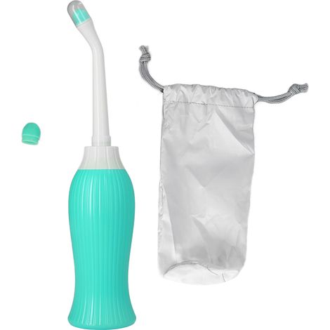 Tragbare 450-ml-Hochleistungsflasche für Intimhygiene, Wochenbett und Babypflege – Grün (1/5)
