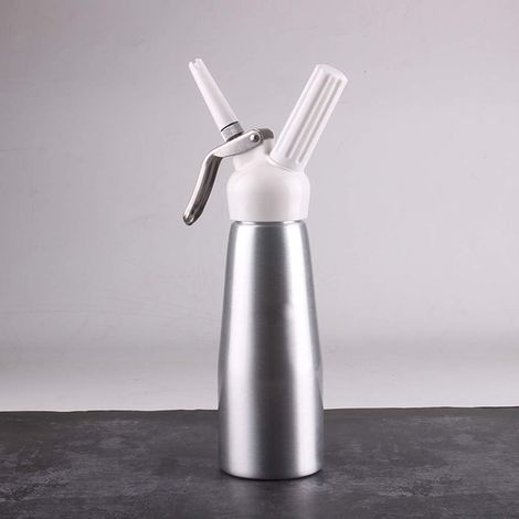 pistolet à crème en aluminium, mousseur à lait fait main à fabriquer soi-même facile à nettoyer, convient à un usage commercial-argent (1/4)