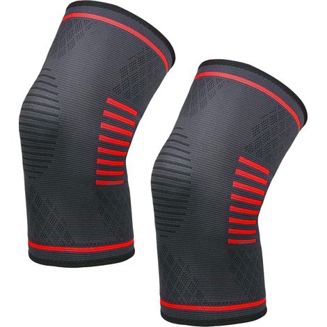 Une paire de genouillères en nylon pour le sport, le badminton, la course à pied et le fitness en automne et en hiver, S (1/5)