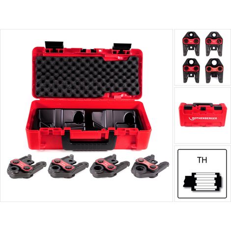 Rothenberger – Jeu de mâchoires à sertir TH 16-20-26-32mm – DURA LAZR TEC pour haute durabilité – Compatible avec ROMAX 4000 et 3000
