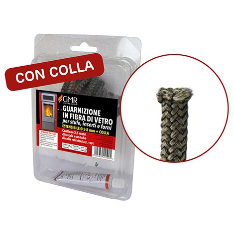 GUARNIZIONE IN FIBRA DI VETRO PER STUFE- Estensibile 5-8 mm- FF- pezzi 1