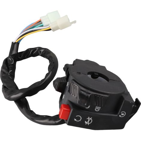 Unidad de control para motocicletas con manillar de 22 mm, 9 terminales y 8 cables, compatible con quads y motos de motocross de 200cc a 250cc.