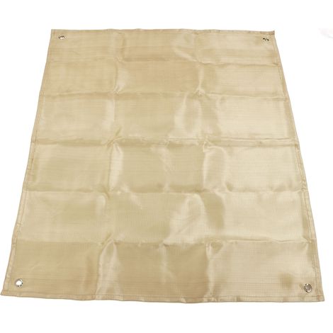 Tapis de camping ignifugé en fibre de verre, résistant aux brûlures et isolant, idéal pour les pique-niques et les barbecues en plein air. (1/5)