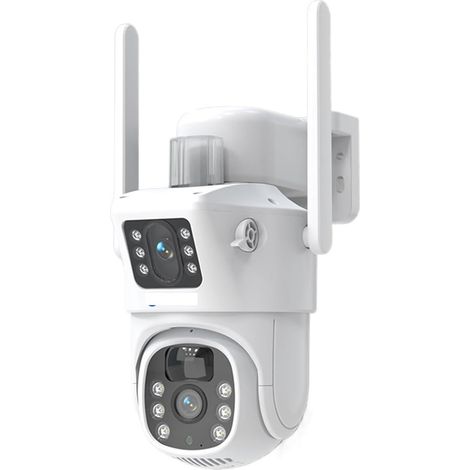 Caméra de sécurité PTZ WiFi, Double Objectif, Double écran, Batterie Solaire, 8MP, 4K, Alarme CCTV, détection PIR, caméra IP(WIF Solar 32G Card) (1/5)