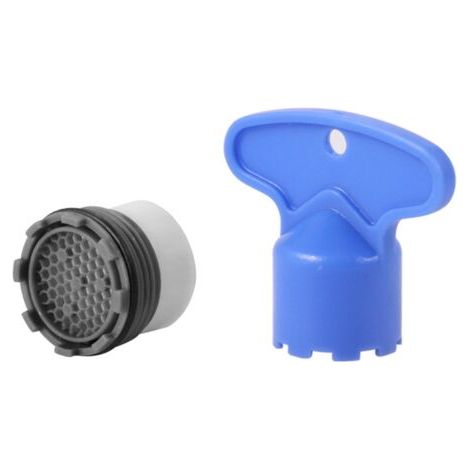 Fonepro 1 Pièces Aérateur de mousseur Robinet M16.5, Mousseur Robinet avec 1 Clé, Économiseurs d'Eau Bubbler pour Lavabo de Salle de Bain et Cuisine (1/5)