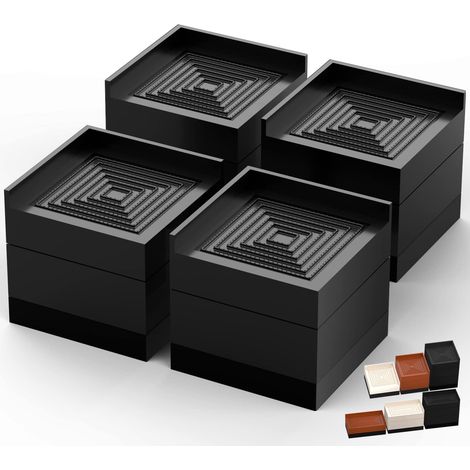 Rehausseurs de Meubles, lit/canapé/Bureau/Table/Pieds de Chaise/réfrigérateur jusqu'à 3,8 cm, 7,6 cm et 10,2 cm, Blocs élévateurs rectangulaires réglables pour rallonges (1/5)