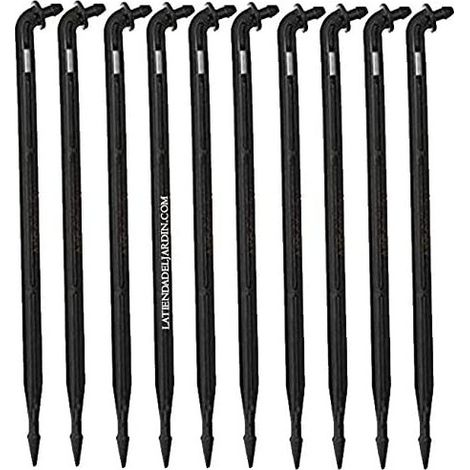 Suinga – Lot de 50 piquets d'arrosage goutte à goutte 45º pour microtubes 3-4 mm – Irrigation précise et efficace – Fabriqués en Italie