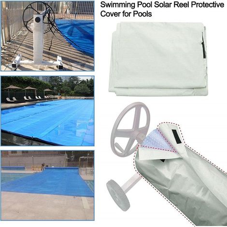 Solar-Rollabdeckung – Schutzhülle – Winddicht/Regendicht/Staubdicht/UV-beständig – 210D Oxford-Gewebe – Schwarz – 490 x 96 cm (1/5)