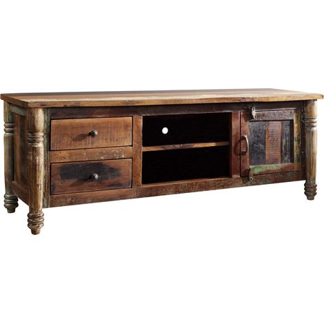 mobile TV in legno di Legno riciclato 145x50x55 multicolore laccato FABLE 10 (1/3)