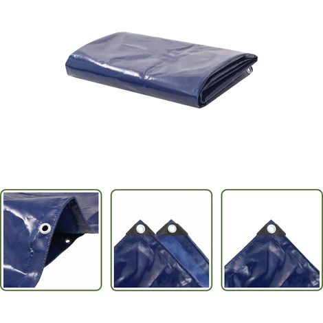 Bâche de protection - Bâche 650 g / m² 4 x 5 m Bleu (1/5)