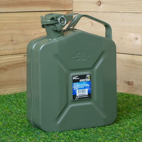 5 Litre Metal Jerry Can for Fuel with Leak Proof Bayonet Closure (1/5)