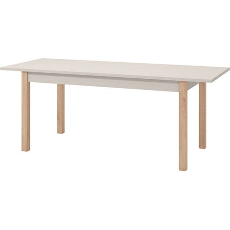 Ausziehbarer Tisch Bulzi, 8 Plätze, ausziehbar, 160x80x77h cm Beige