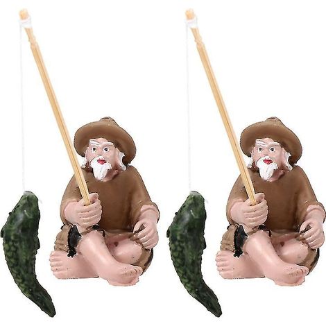 2 décorations de pêcheur pour aquarium (1/3)