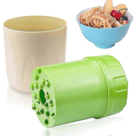 Râpe à fruits en plastique, râpe manuelle, râpe à pommes rotative manuelle pour hacher les fruits, les carottes et autres fruits et légumes (1/5)