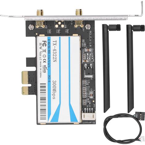 Carte réseau sans fil double bande pour ordinateur de bureau BCM943228 2,4 GHz/5 GHz 300 Mbit/s 802.11a/b/g/n (1/5)
