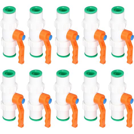 10 raccords de tube à bille à connexion rapide, droit, 20mm, pour système d'eau (1/5)