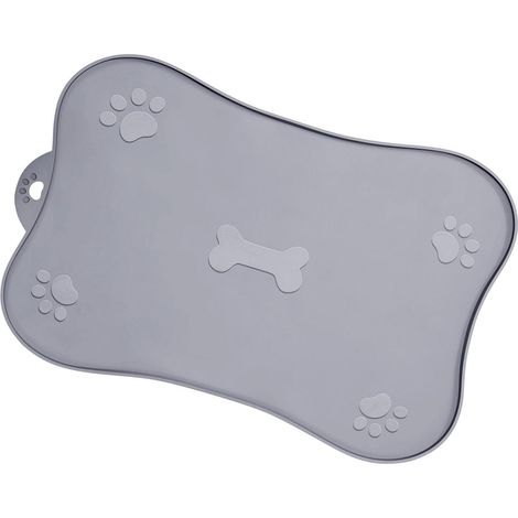 Tapis pour gamelle de chien Shenrongtong, tapis de table en silicone en forme d'os pour animaux de compagnie, tapis d'alimentation antidérapant en silicone en forme d'os pour petits chiens (1/5)