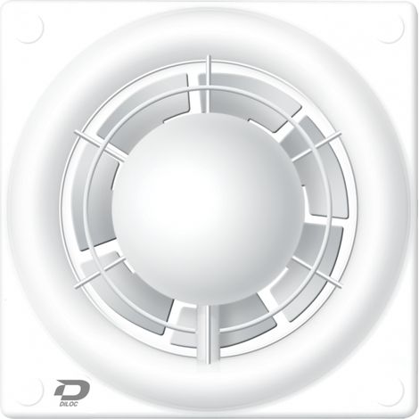 Ventilateur extracteur mural à aspiration directe Diloc AEREM100 blanc 14 W