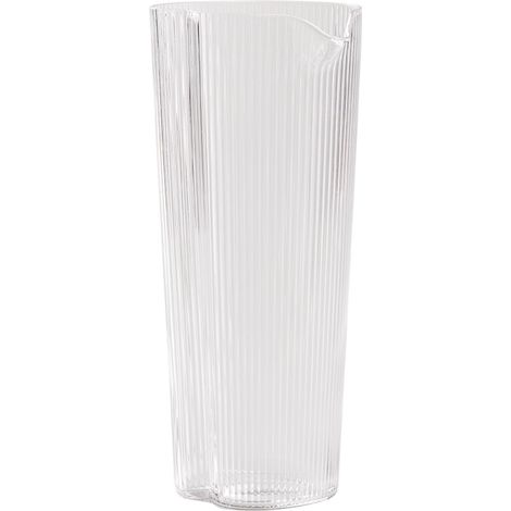 Handy Caraffa in Vetro Soffiato Trasparente con Decorazione a Solchi Verticali Elegante e Raffinata per Acqua Vino e Bevande Fredde Design Moderno
