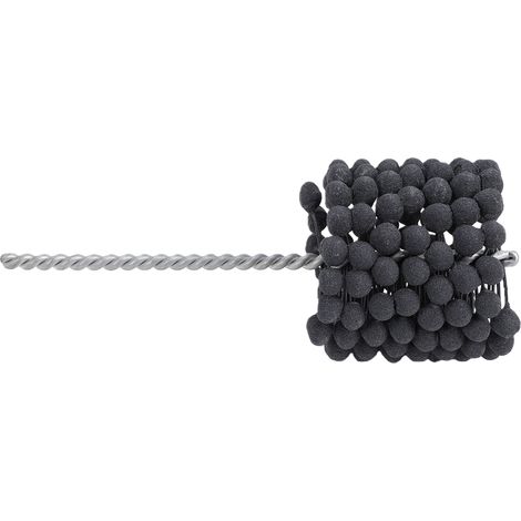 Utensile flessibile per la levigatura di cilindri da 77 mm, abrasivo a sfera con grana 240, utensile per sbavatura di freni motore in carburo di silicio per sbavatura e scanalatura trasversale. (1/5)
