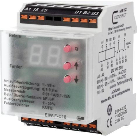 Relais de surveillance 230 V/AC (max) 2 inverseurs (RT) Metz Connect 1102720570 1 pc(s) C871052