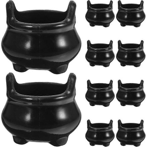 Set mit 12 Mini-Dekorationskesseln für Halloween, geeignet für Puppenhäuser oder Mikrolandschaften. (1/5)
