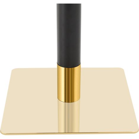 Table à manger carrée effet marbre avec cadre métallique doré 60x60 cm (1/5)
