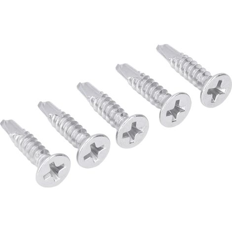 200 vis autoperceuses à tête fraisée cruciforme en acier inoxydable 410, longueur nominale 19 mm, M4.2‑18 (1/5)