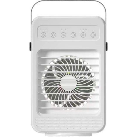 Mini ventilatore da tavolo con umidificatore, silenzioso e con tre velocità, ideale per l'ufficio, la camera da letto o la stanza dello studente. (1/5)