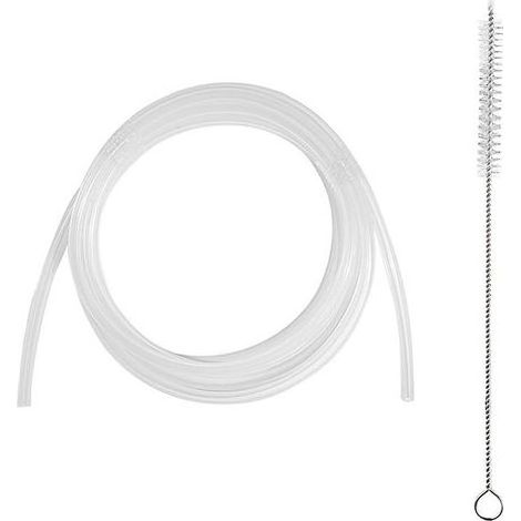 Tuyau à Lait de 2m,Transparent Tuyau avec Brosse de Nettoyage,Qualité Alimentaire Silicone Tubes D'aspiration du Lait pour Mousse de Lait Parfaite Compatible avec Les Machines à Café J-ura (1/5)