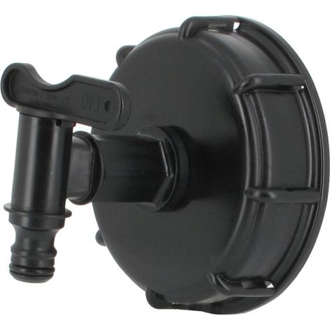 Multicuves – Raccord cuve eau 1000 litres S100X8 – Robinet avec nez type Gardena – Sortie rapide mâle – Fixation sur vanne 1"